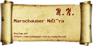 Marschauser Nóra névjegykártya